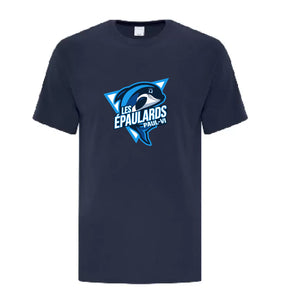 T-shirt marine de coton - Les Épaulards - École Paul-VI