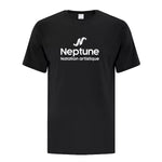 T-shirt noir en coton  - Neptune