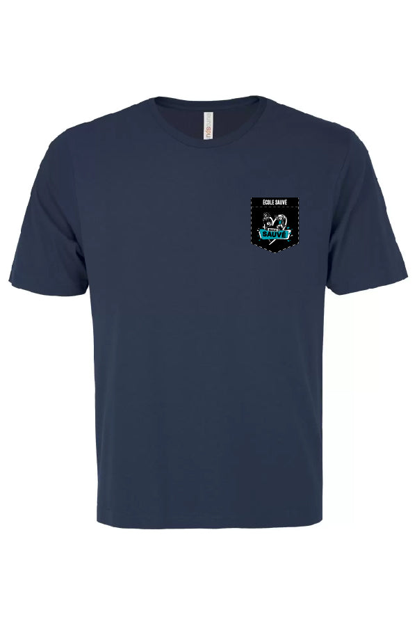 T-shirt marine avec 3 choix de poche  - École Sauvé