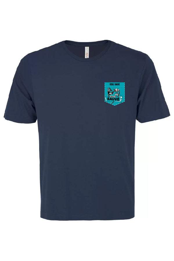 T-shirt marine avec 3 choix de poche  - École Sauvé