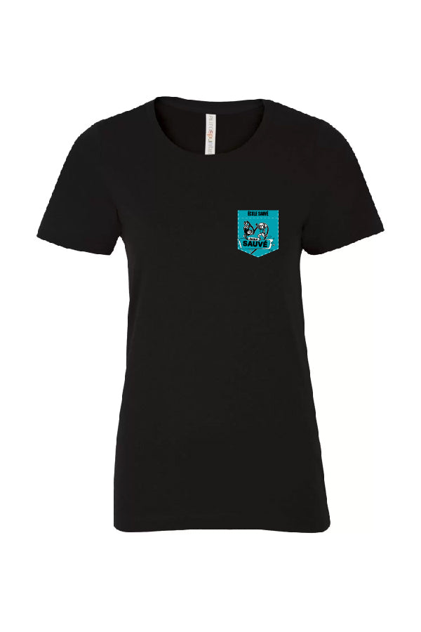 T-shirt noir avec 3 choix de poche  - École Sauvé