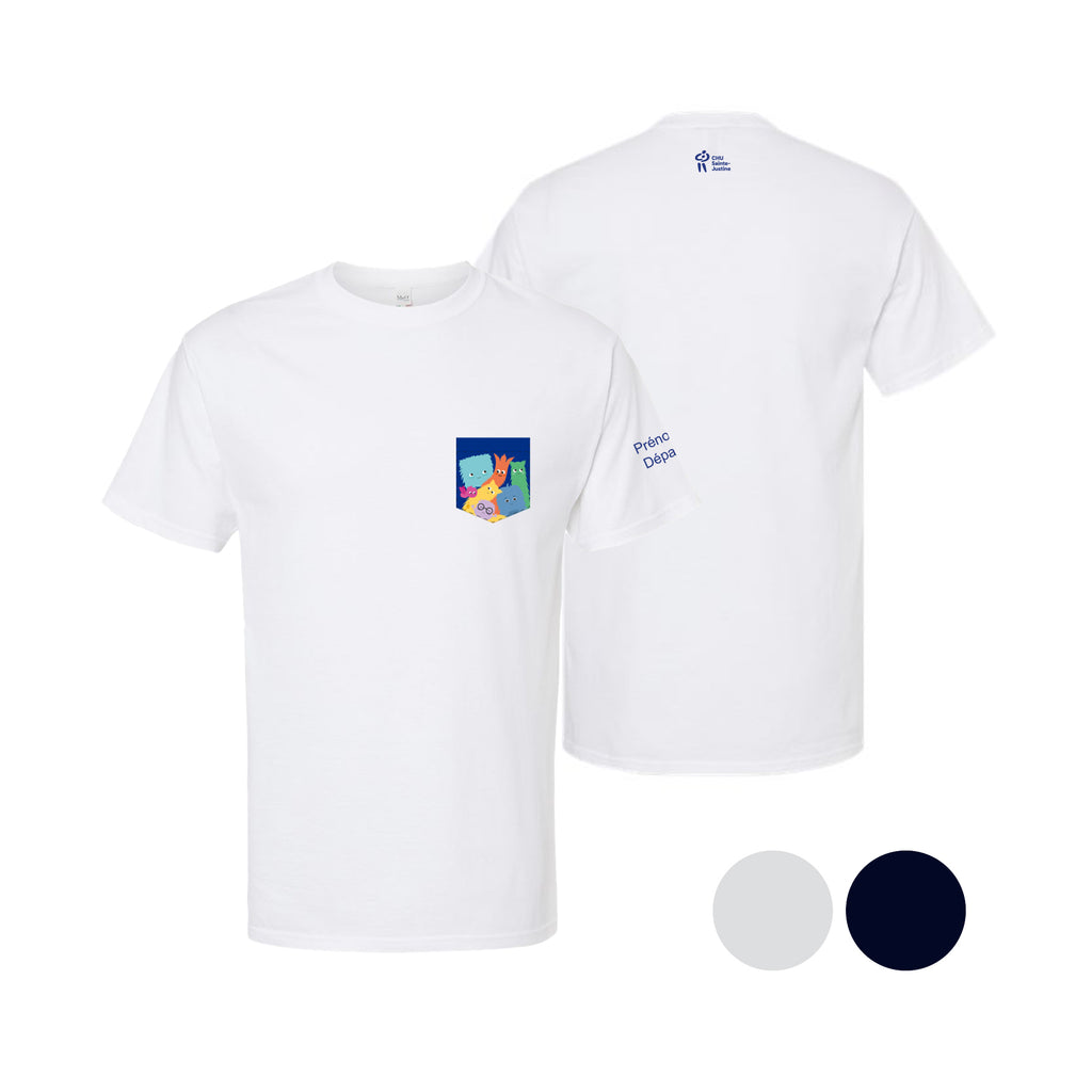 T-shirt avec poche - Collection Jujus - Famille & Douceur  - CHU Sainte-Justine