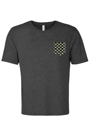 T-shirt charbon chiné avec 3 choix de poche  - École Girouard