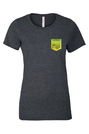 T-shirt gris fonce chiné avec 3 choix de poche  - École Girouard