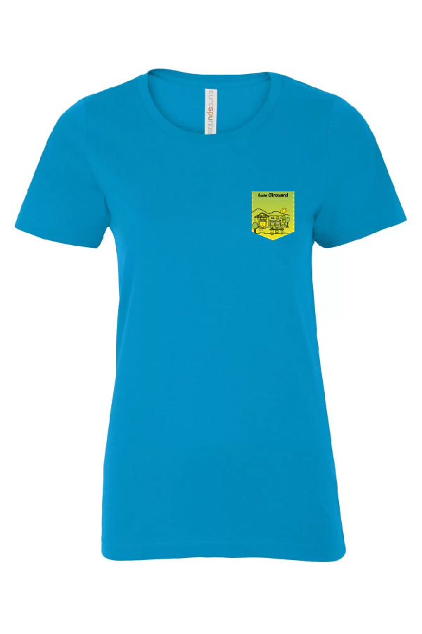 T-shirt saphir avec 3 choix de poche  - École Girouard