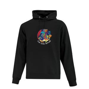 Chandail à capuchon noir - Nouveau logo - Sainte-Gertrude