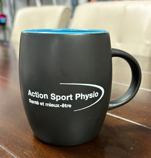 Tasse noir intérieur bleu ciel - Action Sport Physio