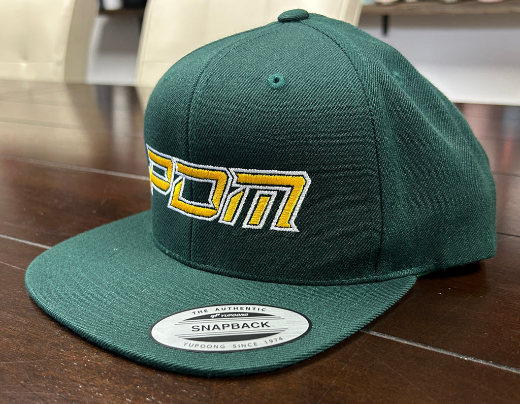 Caquette vert foncé broderie jaune - PDM Football