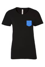 T-shirt noir à poche bleu - IRIC