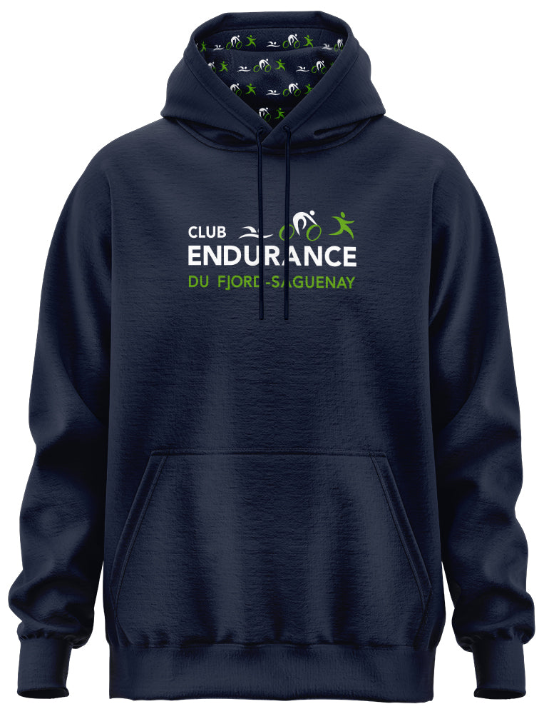 Kangourou Marine - capuchon doublé - Club Endurance