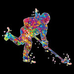 Joueuse coup de patin coloré  - Tournoi ringuette