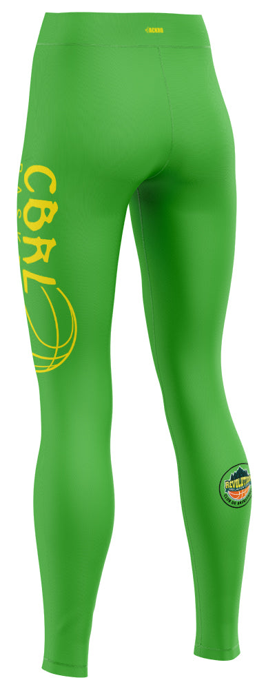 Legging long réversible avec 1 poche - Vert - Club de Basketball Révolution