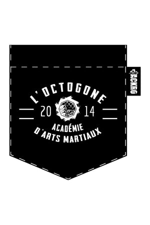 T-shirt a poche noir - L'Octogone