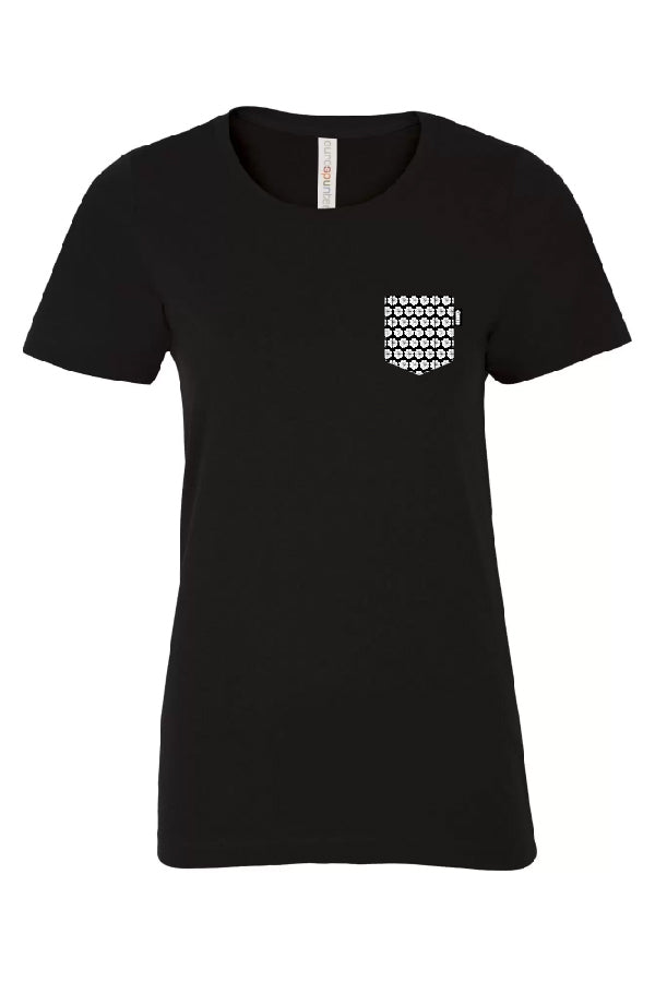 T-shirt a poche noir - L'Octogone