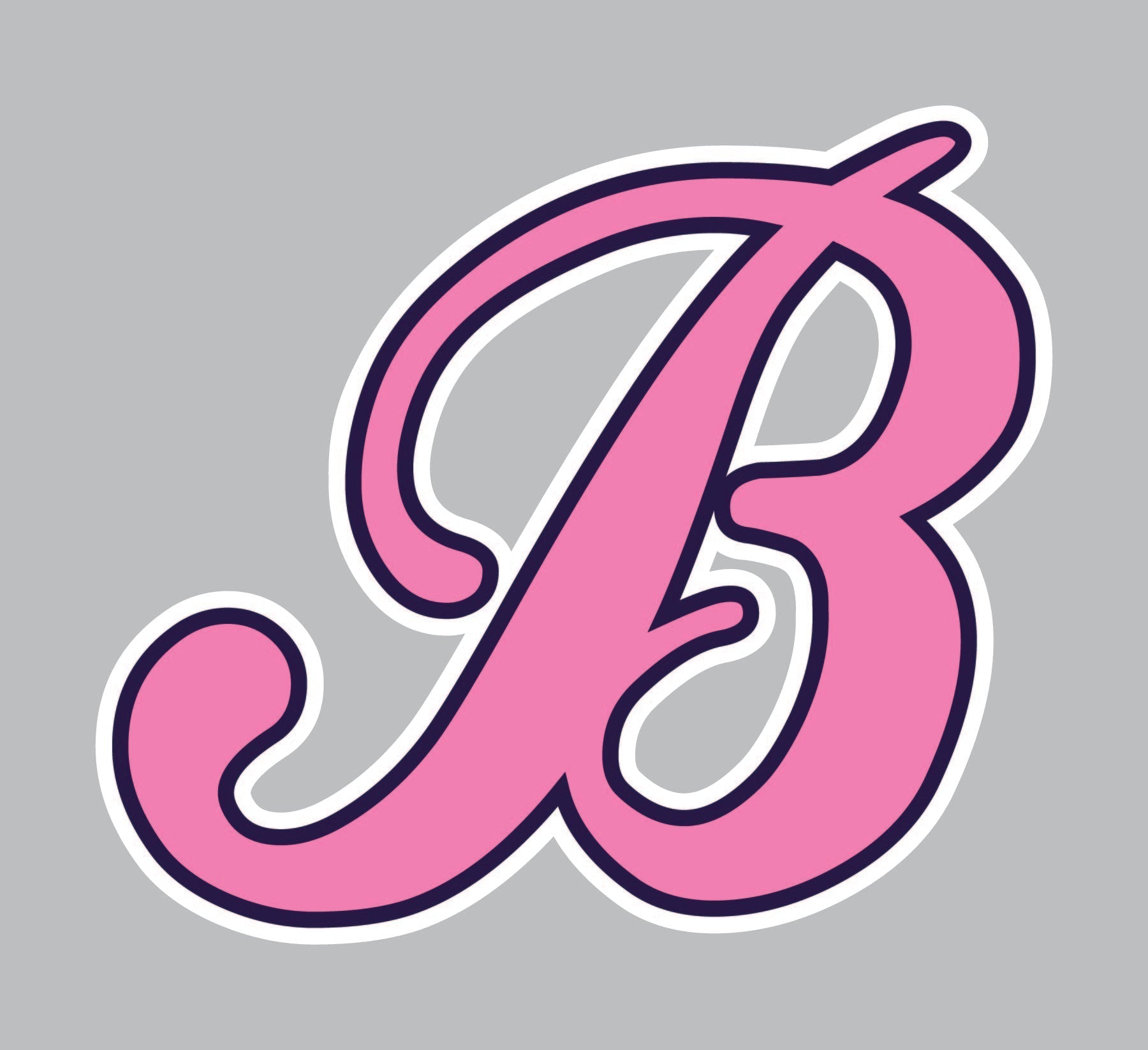 Short de sport marine -Logo rose - BB