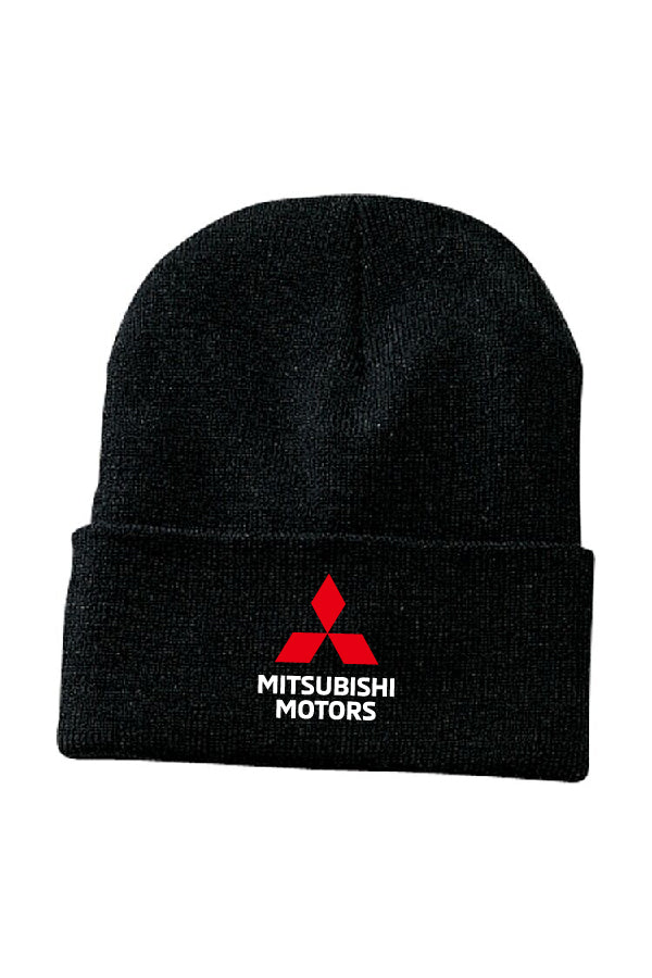 Tuque noire avec rebord - Mitsubishi