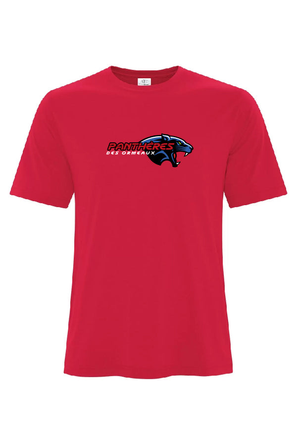 T-shirt 100% polyester rouge logo au chest - EDO Panthères