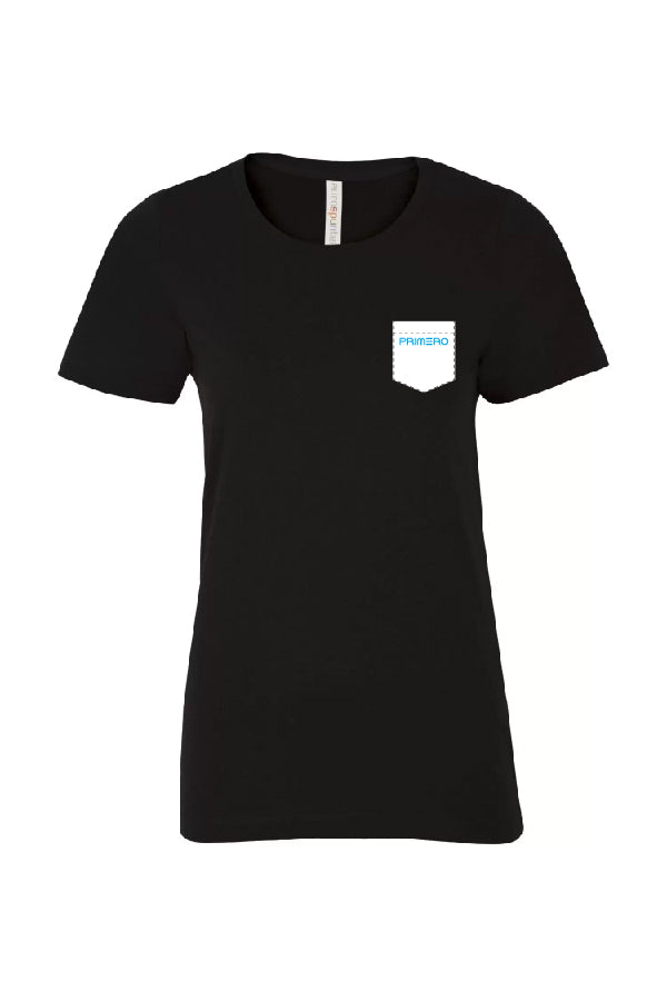 T-shirt noir poche blanche - Primero