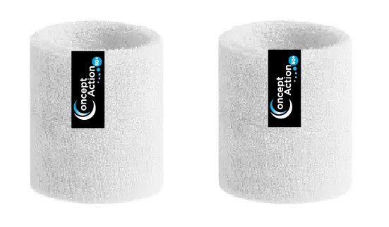 Poignets performance blanc - Concept Action 50+