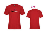 4C - T-shirt ultra doux en coton Rouge - Amikobi