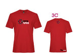 3C - T-shirt ultra doux en coton Rouge - Amikobi