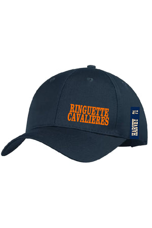 Casquette marine écriture orange - Les cavalières