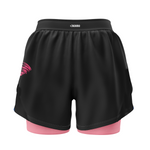 Short athlétique cuissard intégré - Storm Pink Girls