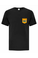 T-shirt noir à poche or - Sainte-Gertrude