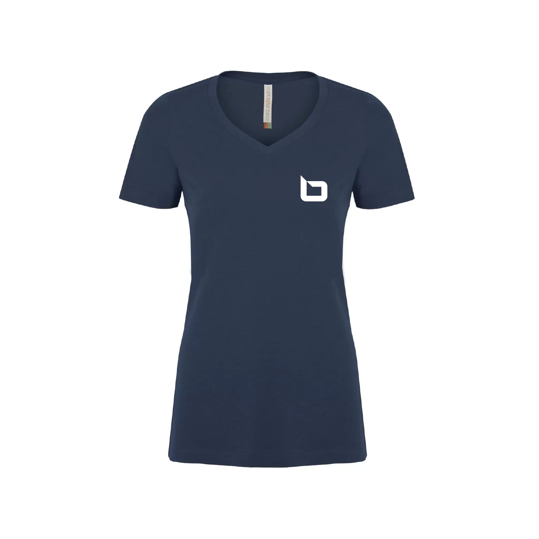 T-shirt marine col V - Logo B - Brioconcept