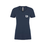 T-shirt marine col V - Logo B - Brioconcept