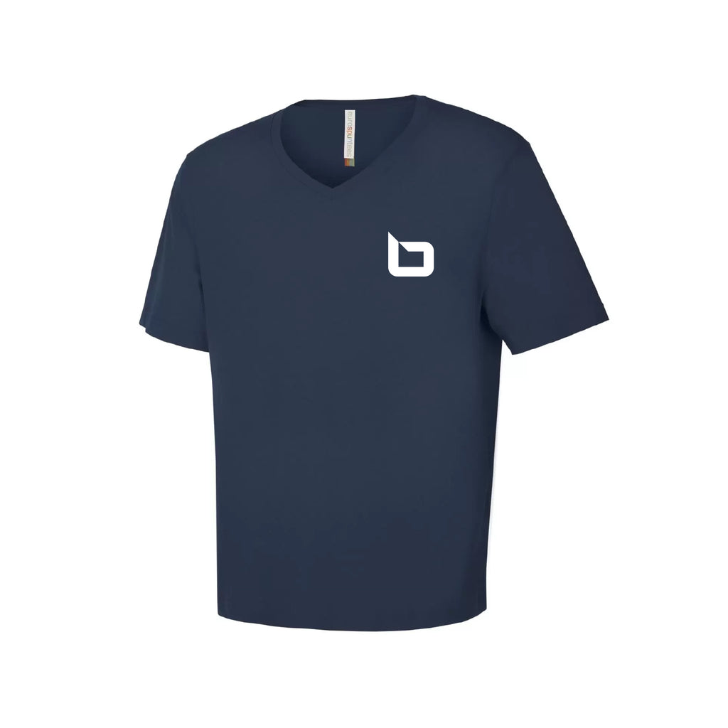 T-shirt marine col V - Logo B - Brioconcept