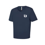 T-shirt marine col V - Logo B - Brioconcept