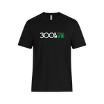T-shirt coton Noir - Logo Vert - 300 km pour la VIE