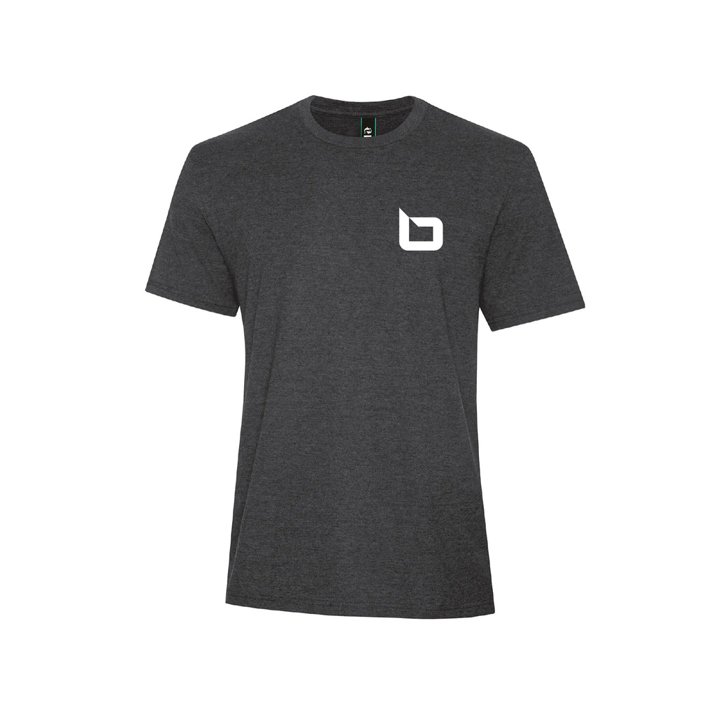 T-shirt charbon chiné - Logo B - Brioconcept