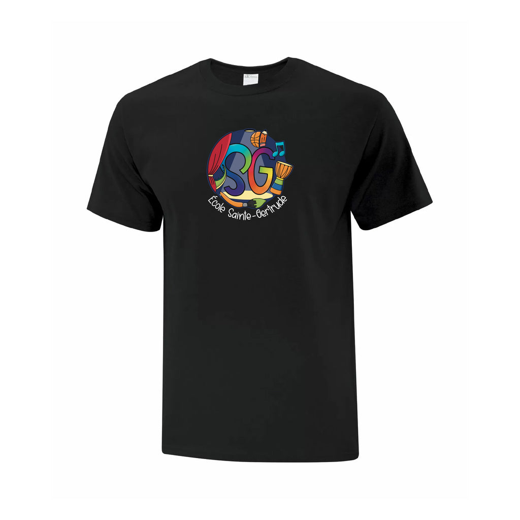 T-shirt coton noir - Nouveau logo - Sainte-Gertrude