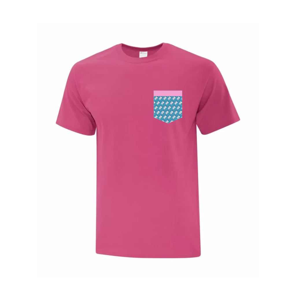 T-shirt sangria à poche - École des Lucioles