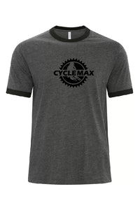 T-shirt charbon chiné et noir - Cycle Max