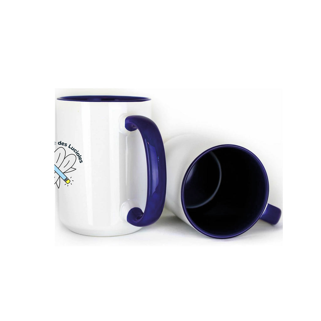 Tasse 15oz intérieur bleu - École des Lucioles