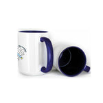 Tasse 15oz intérieur bleu - École des Lucioles