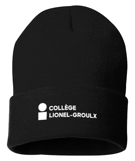 Tuque noire Collège Lionel-Groulx brodé - CLG