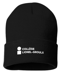 Tuque noire Collège Lionel-Groulx brodé - CLG