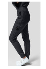 Pantalon de sport confortable étain - Logo rond noir - Ulysse Académie