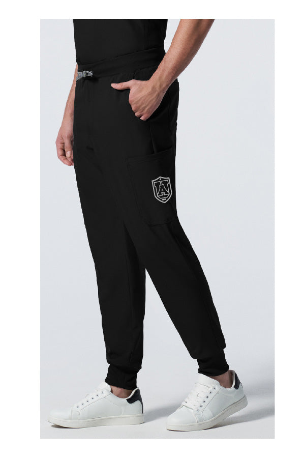 Pantalon de sport confortable noir - Logo UA gris - Ulysse Académie