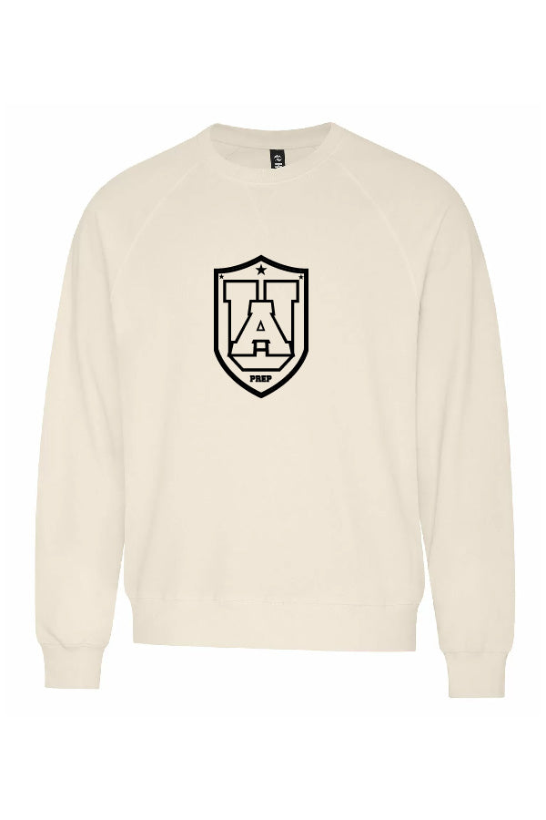 Chandail molleton naturel - Logo UA noir - Ulysse Académie