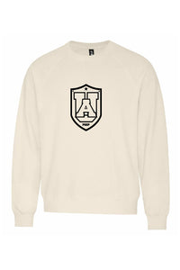 Chandail molleton naturel - Logo UA noir - Ulysse Académie