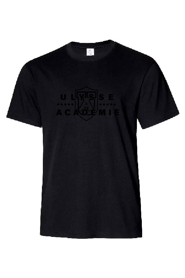 T-Shirt noir ton sur ton - Ulysse Académie