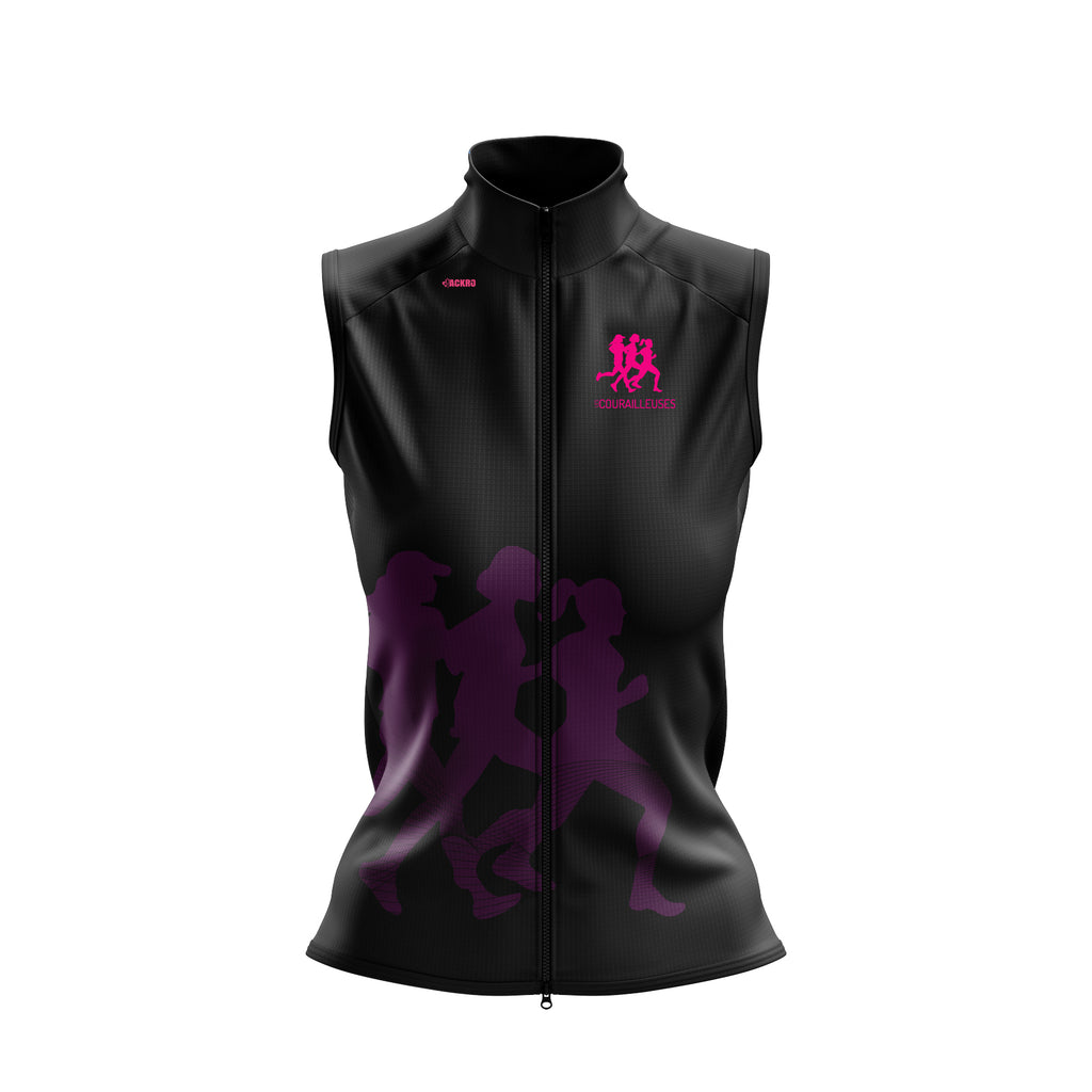Veste coupe-vent sans manche Noir - Les Courailleuses