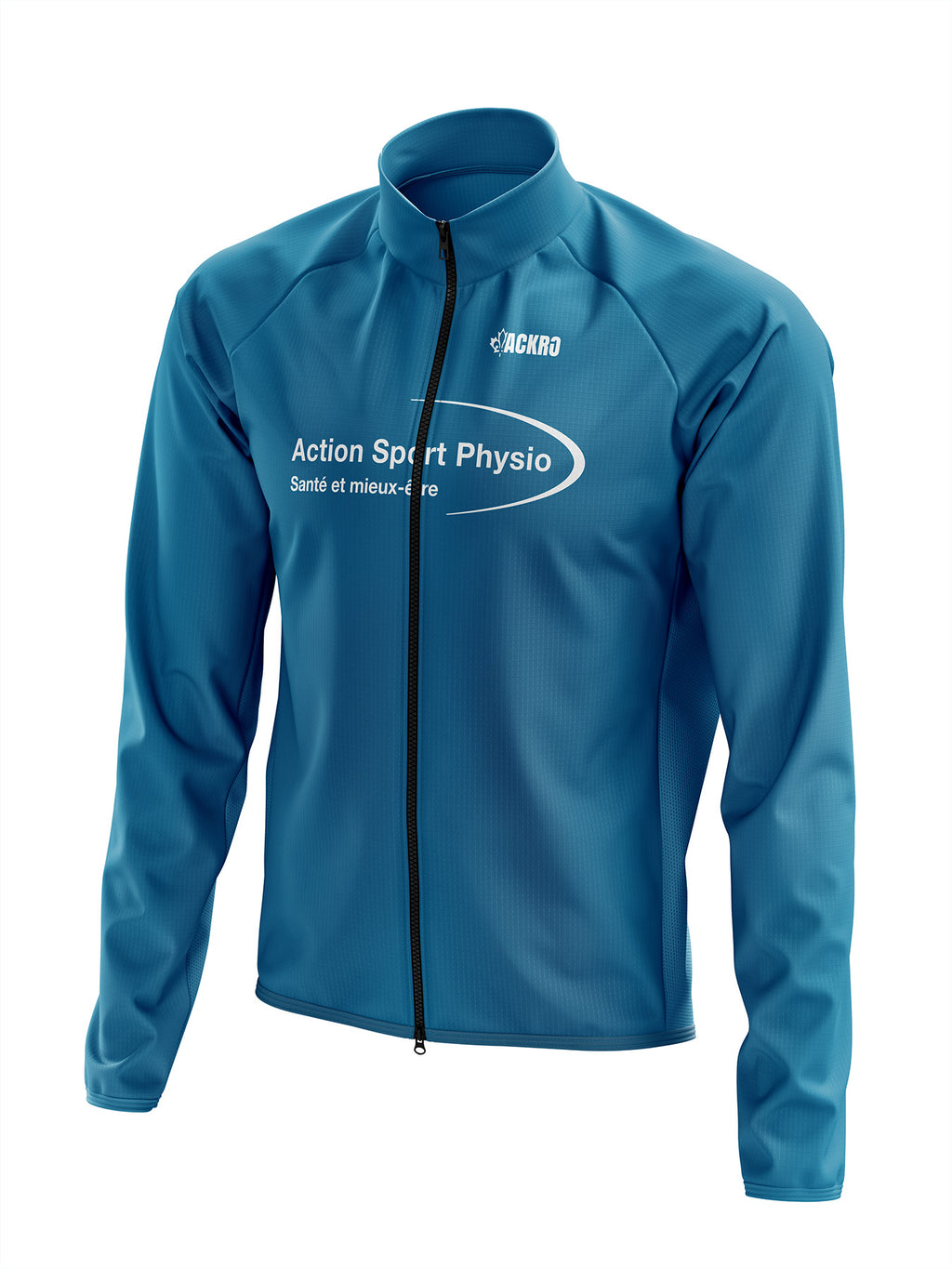 Veste imperméable 2 poches zipper coté bleu - Action Sport Physio