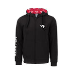 Veste Molleton noir capuchon imprimé - TAG