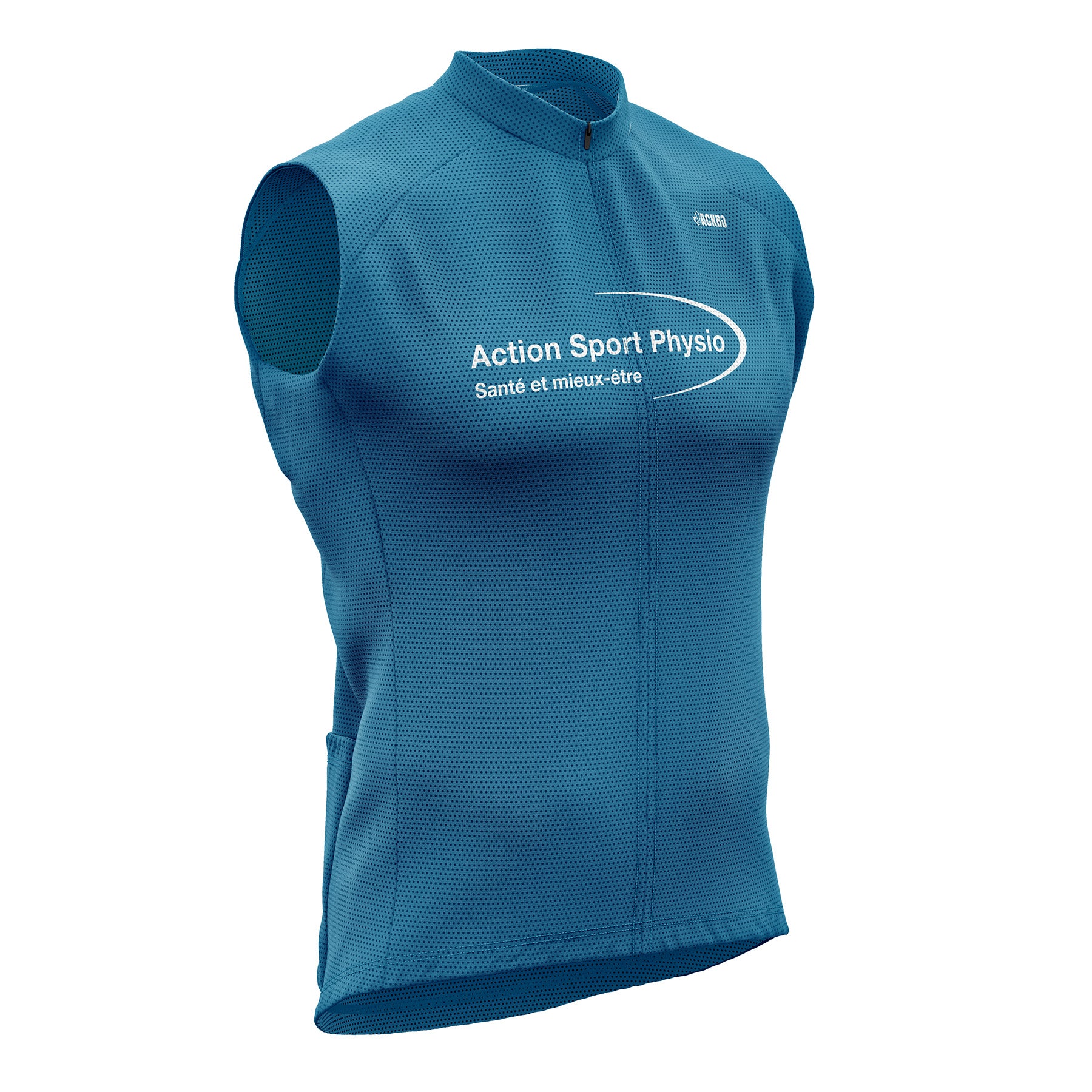 Veste coupe-vent sans manche  bleu - Action Sport Physio